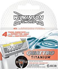 Wilkinson Quattro Titanium Scheermesjes 6 Stuks