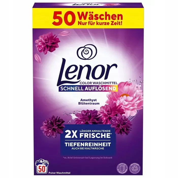 Lenor Waspoeder Color Amethist & Bloemen Boeket 50 Wasbeurten