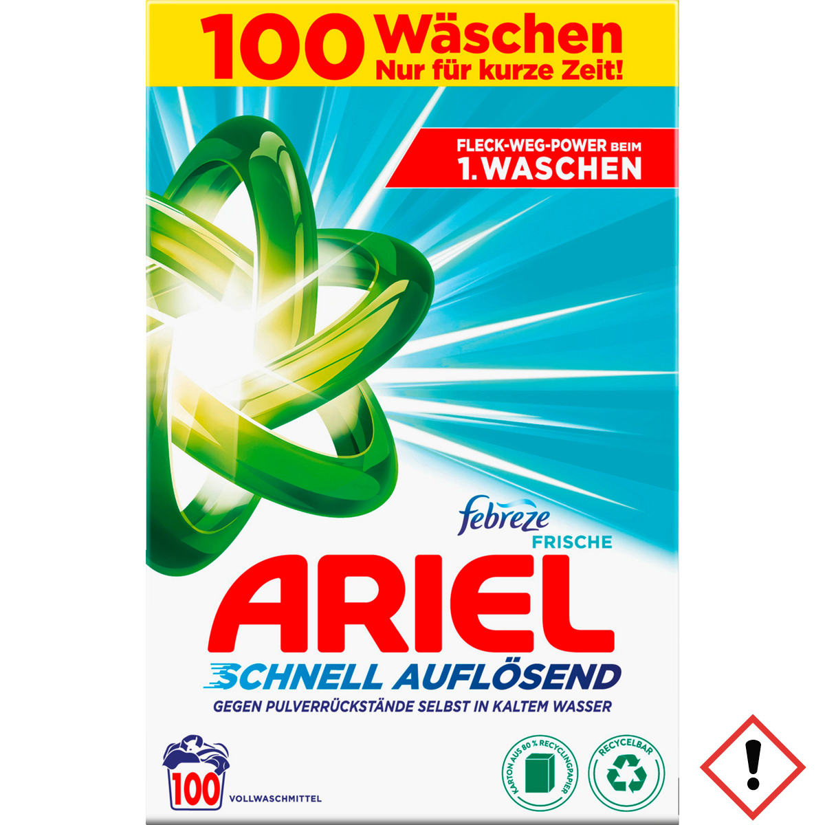 Ariel Waspoeder Febreze 100 Wasbeurten