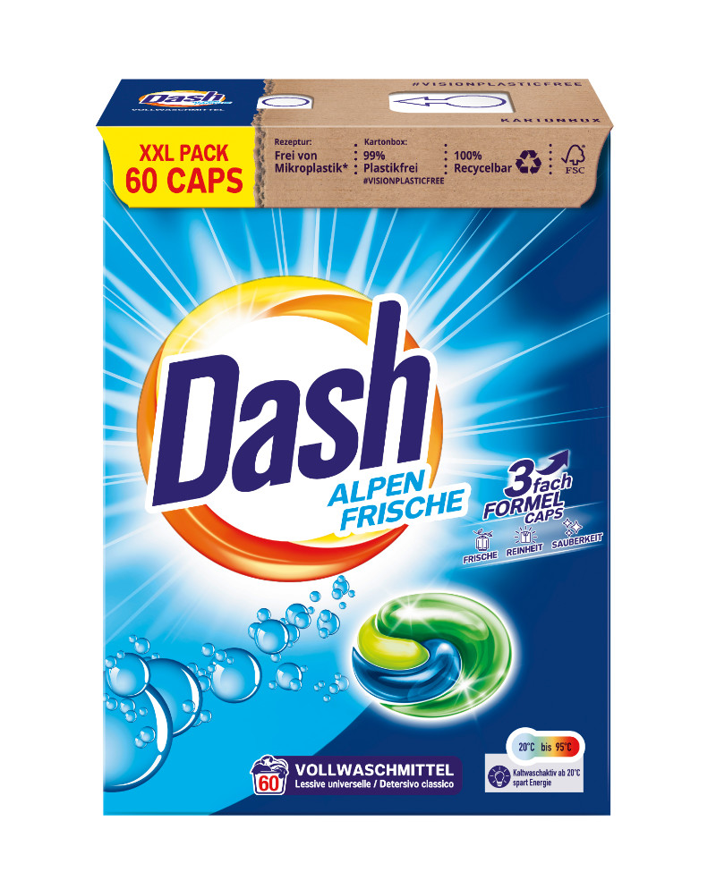 Dash Wasmiddelcapsules Alpenfris 60 Wasbeurten
