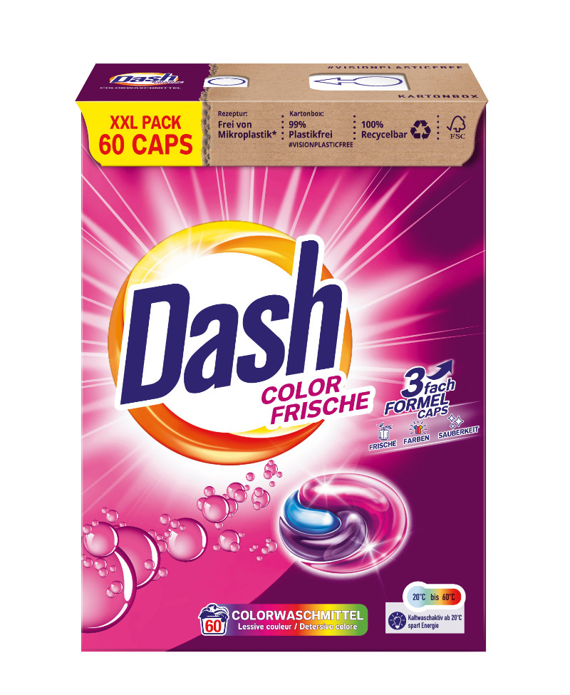 Dash Wasmiddelcapsules Color Frische 60 Wasbeurten