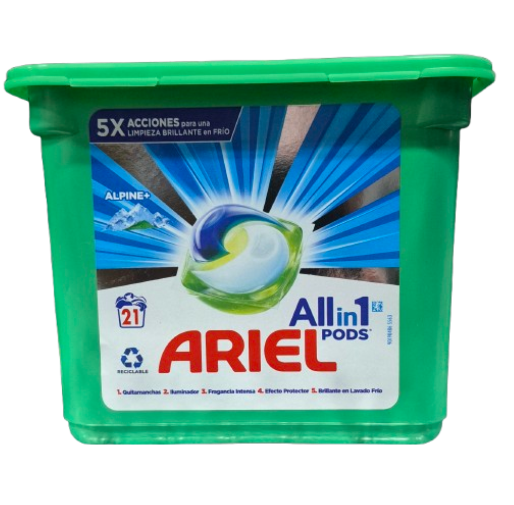 Ariel 3in1 Pods Alpine 21 Stuks