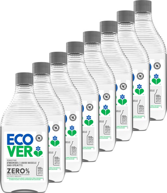 Ecover Afwasmiddel Zero  Sensitive 8 x 450ml