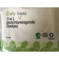 Daily Organic Gezichtsreinigings Doekjes 25 stuks Daily Organic Gezichtsreinigings Doekjes 25 stuks