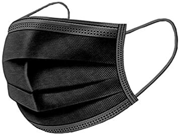 Ademhalings Masker / Mondkapjes 50 Stuks 3 Laags Zwart Ademhalings Masker / Mondkapjes 50 Stuks 3 Laags Zwart