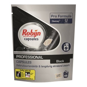 Robijn Capsules Black Wasmiddel Pro Formula 46 Stuks Robijn Capsules Black Wasmiddel Pro Formula 46 Stuks