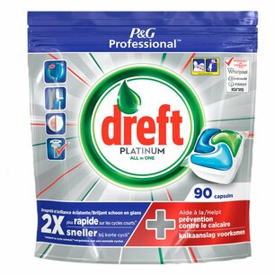 Dreft Vaatwastabletten Platinum All-in-One 90 stuks Dreft Vaatwastabletten Platinum All-in-One 90 stuks