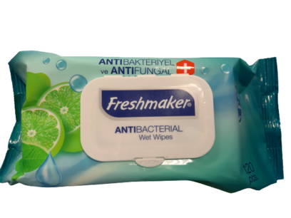 Antibacteriële Doekjes 120 Stuks Limoen en Mint Freshmaker Antibacteriële Doekjes 120 Stuks Limoen en Mint Freshmaker