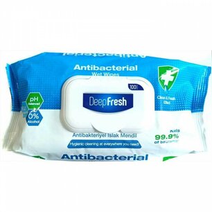 DeepFresh Antibacteriële Vochtige Doekjes 100 Stuks DeepFresh Antibacteriële Vochtige Doekjes 100 Stuks
