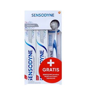 Sensodyne Tandpasta Whitening 2 x 75ml + Gratis Sensitive MultiCare Expert Tandenborstel Sensodyne Tandpasta Whitening 2 x 75ml + Gratis Sensitive MultiCare Expert Tandenborstel
