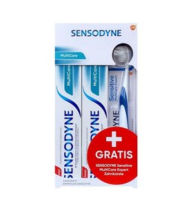 Sensodyne Tandpasta Multicare 2 x 75ml + Gratis Sensitive MultiCare Expert Tandenborstel Sensodyne Tandpasta Multicare 2 x 75ml + Gratis Sensitive MultiCare Expert Tandenborstel