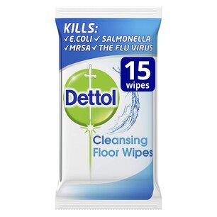 Dettol Antibacterial Floor Wipes Surface Cleaner Large 15 Stuks Dettol Antibacterial Floor Wipes Surface Cleaner Large 15 Stuks