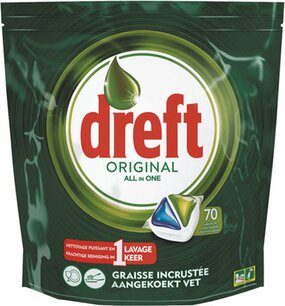Dreft Vaatwastabletten All in One Original 70 stuks Dreft Vaatwastabletten All in One Original 70 stuks