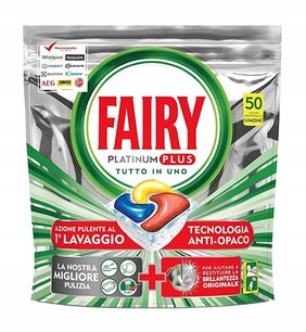 Fairy/Dreft Vaatwastabs Platinum Plus All in One Citroen 50 Stuks Fairy/Dreft Vaatwastabs Platinum Plus All in One Citroen 50 Stuks