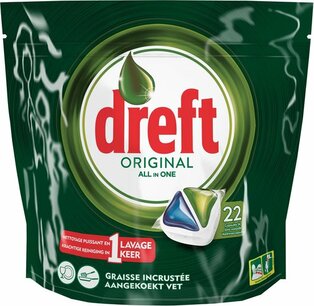 Dreft Vaatwastabletten All in One Original 22 Stuks Dreft Vaatwastabletten All in One Original 22 Stuks