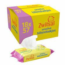 Zwitsal Billendoekjes Sensitive 18 X 57 = 1026 Stuks Zwitsal Billendoekjes Sensitive 18 X 57 = 1026 Stuks