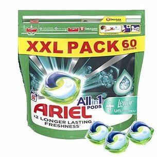 Ariel All in One Pods + Touch of Lenor Unstoppables 60 Stuks Ariel All in One Pods + Touch of Lenor Unstoppables 60 Stuks