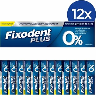 Fixodent Plus 0% 12 X 40 Gram (let op t.h.t. 02-2023) Fixodent Plus 0% 12 X 40 Gram (let op t.h.t. 02-2023)