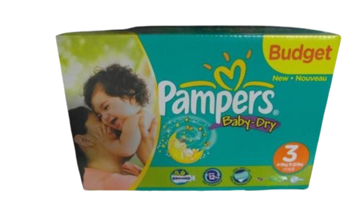 Pampers Baby Dry Luiers Maat 3 (4-9kg) 102 Stuks Pampers Baby Dry Luiers Maat 3 (4-9kg) 102 Stuks