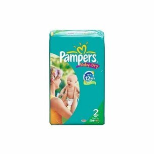 Pampers Baby Dry Luiers Maat 2 (3-6 kg) 58 Stuks Pampers Baby Dry Luiers Maat 2 (3-6 kg) 58 Stuks