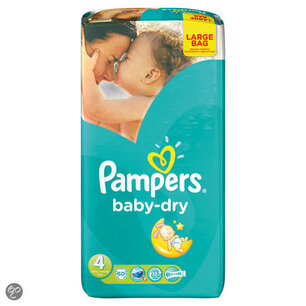 Pampers Baby Dry Luiers Maat 4 (7-18 kg) 60 Stuks Pampers Baby Dry Luiers Maat 4 (7-18 kg) 60 Stuks