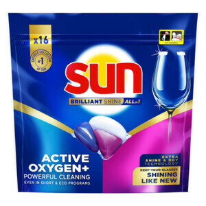 Sun Brilliant Shine All-in-1 Vaatwastabletten 16 Stuks    