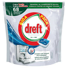 Dreft Vaatwastabletten Platinum All in One 68 stuks Dreft Vaatwastabletten Platinum All in One 68 stuks