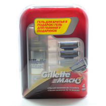 Gillette Mach3 Scheergel + 4 Scheermesjes Gillette Mach3 Scheergel + 4 Scheermesjes