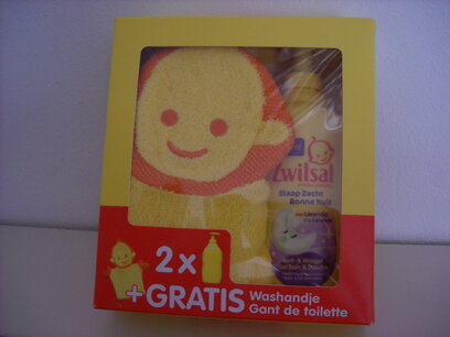 Zwitsal Bad & Wasgel Slaap Zacht Lavendel Pomp 2 x 400 ml + Gratis Washandje