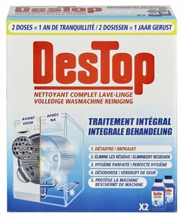 Destop Wasmachine Reiniger Integrale Behandeling 2 x 250ml Destop Wasmachine Reiniger Integrale Behandeling 2 x 250ml